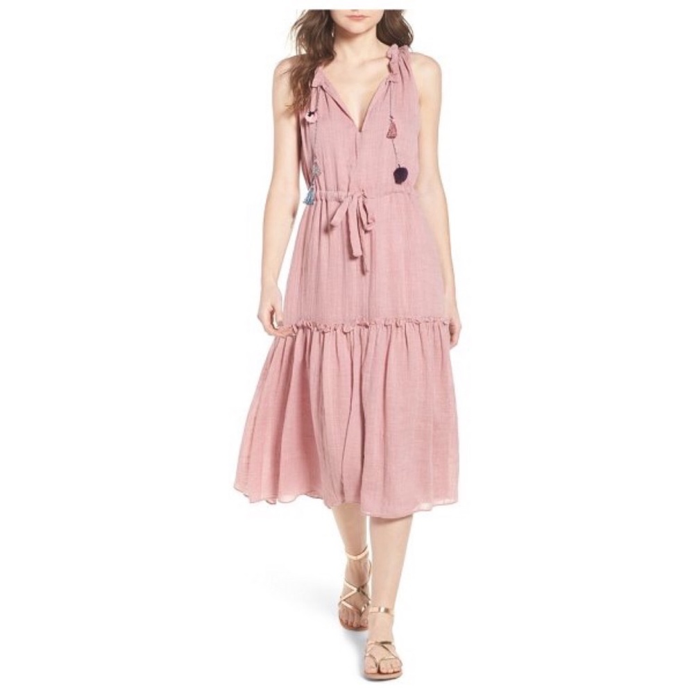MISA LOS ANGELES NICOLETTA GAUZE MIDI DRESS 💕⭐️💕